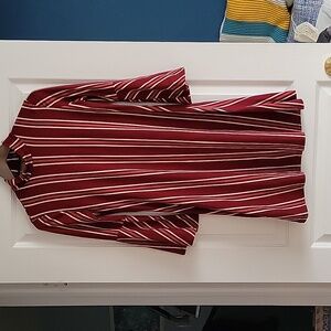 Rebel Sugar by Simons Retro High Collar Bell Sleeve A-Line Dress